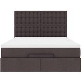  Otomanski krevet s madracem i LED tamnosmeđi 140x190 cm tkanine | shoptok.hr