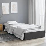 Maison Chic Posteljni okvir - Enojna postelja - Postelja za odrasle siv iz trdnega lesa 75x190 cm-J15096, (21763017) | Shoptok.si