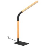 Tri O Črna/naravna LED zatemnitvena namizna svetilka z lesenim senčnikom (višina 73,5 cm) Norris – | Shoptok.si