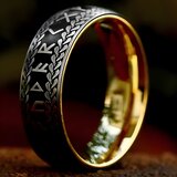 IZMAEL Prstan OL-32010 - Črna / Zlata / 57mm | Shoptok.si