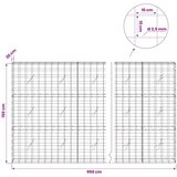  Gabion s žicom debljine 3 5 mm i mrežom 10x10 cm 950x20x150 cm - 20 cm 150 cm 950 cm | shoptok.hr