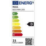 Maul Stoječa LED-svetilka jet, višina 1950 mm, možnost zatemnitve, aluminijasto bele barve RAL 9006 | Shoptok.si