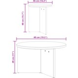  Klubska miza 2 pcs Voščeno rjava 49 x 49 x 28 cm, (5000073421) | Shoptok.si