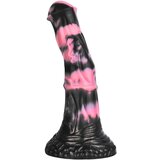  Bad Horse - Silikonski dildo z orodjem za konje - 18 cm (črno-rožnat) Cene