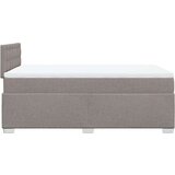 vidaXL Krevet s oprugama i madracem smeđesivi 120 x 190 cm od tkanine | shoptok.hr