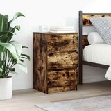 vidaXL Noćni ormarić s 3 ladice dimljeni hrast 39x35x65 cm Cijene