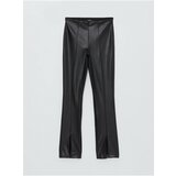 LC Waikiki Women's Tight Fit, Straight Leather Look Pants Cene