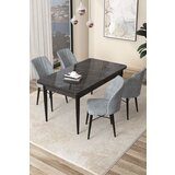 Hanah home set trpezarijski sto i 4 stolice arp, svetlosivi | Eponuda.com