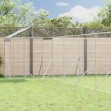 kavez za pse s krovom srebrni 12 x 12 x 2,5 m čelični | Eponuda.ba
