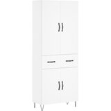 Maison Chic Visoka omara - Komoda - Predalnik bela 69,5x34x180 cm inženirski les, (21720024) | Shoptok.si