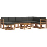  Set vanjskih sofa 9 kom. Prirodna i antracit | shoptok.hr