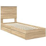  Krevet s od storage Sonoma hrast 75 x 190 cm Konstruirano drvo | shoptok.hr