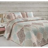  andalucia - turquoise turquoisepowderbeigewhite king quilted bedspread (it) (es) | ePonuda.com