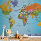 Artgeist Foto tapeta - World Map: Colourful Geography 200x140 Standard | shoptok.hr
