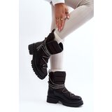 Boto Women's Snow Boots with Decorative Lacing Black Rilana | ePonuda.com