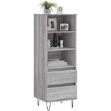  Visoka komoda boja hrasta 40x36x110 cm od konstruiranog drva Siva | Shoptok.si