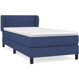  Box spring postelja z vzmetnico modra 100x200 cm blago | Shoptok.si