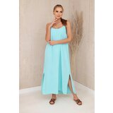 Kesi Women's dress with shoulder straps - light mint Cijene