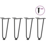  Noge s ukosnicama za stolić za kavu 4 kom. antracit 30 cm puni čelik | shoptok.hr