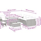 vidaXL 13-delni vrtnarski sofa set z blazinami bež poli ratan akacija, 2-sedežna vrtna sofa z blazinami bež poli ratan, 3-delni vrtni jedilni set z blazinami bež poli ratan akacija | Shoptok.si