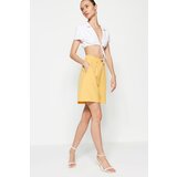Trendyol Shorts - Yellow - High Waist Cene