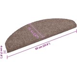  Prostirke za stepenice, samoljepljive, 5 kom. 65x21x4 cm, svijetlosmeđe, poluokrugle, velike | shoptok.hr