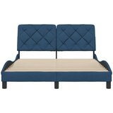  Posteljni okvir brez vzmetnice moder 140x200 cm tkanina, (21791771) | Shoptok.si