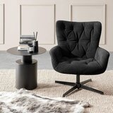 Premium Living vrtljivi stol lounge -trend-, črna | Shoptok.si