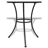 Bistro 3-dijelni bistro set s keramičkim pločicama terakota-bijeli | shoptok.hr