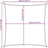  Sjenica Jedro HDPE Pravokutna 3.6x3.6 m Bež | shoptok.hr