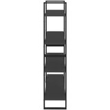 vidaXL Knjižna omara 4-nadstropna siva 100x30x140 cm iverna plošča | Shoptok.si