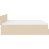  Otomanski okvir kreveta s madracima krem 200x200cm od tkanine | shoptok.hr
