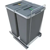 Izvlečni plastični koš za ločevanje odpadkov 2x 35 l Ecofil - Elletipi