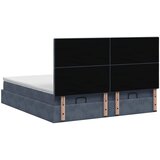  Podesivi krevet s madracem s uzglavljem 2 kom. Tamnosiva Baršun | shoptok.hr