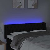  Posteljno vzglavje črno 163x16x78/88 cm blago, (20794378) | Shoptok.si