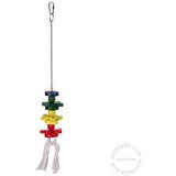 Trixie Igrača za ptice Barviti les na verigi 30 cm | Shoptok.si