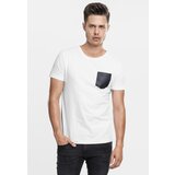 Urban Classics Pocket T-shirt made of synthetic leather wht/blk | ePonuda.com