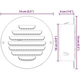  Pokrov ventilacije 4 pcs Srebrno 100 mm Nehrđajući čelik - 100 mm | shoptok.hr