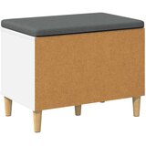  Klupa za hodnik s jastukom s pohranom Bijeli 60 x 38 x 46 cm | shoptok.hr