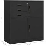 vidaXL Omara s cvetličnim koritom antracitna 90x40x125 cm jeklo | Shoptok.si