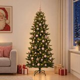  Umjetno božićno drvce s kuglicom 240 cm 300 LED lampica - Zelena 240 cm s LED-ima i ružičastim lopticama | shoptok.hr
