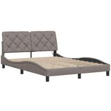  Posteljni okvir z LED brez vzmetnice taupe 120x200 cm blago, (21791700) | Shoptok.si