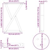  Noge za blagovaonski stol 2 kom. antracit 60 x (72-73,3) cm čelik | shoptok.hr