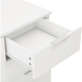  Komoda visok sijaj bela 71x35x80 cm iverna plošča, (20805677) | Shoptok.si