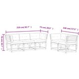  5-dijelni set vrtnih sofa od masivne borovine s jastucima | shoptok.hr