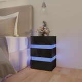 Furnova LED nočna omarica visok sijaj črna 45x35x67 cm inženirski les, (21926600) Cene