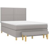  box spring s madracem svjetlosivi 140x200 cm od tkanine | shoptok.hr