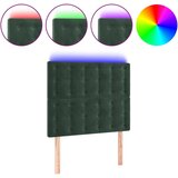 Maison Chic led posteljno vzglavje - vzglavna omarica - nočna omarica temno zeleno 90x5x118/128 cm žamet, (21708978) | Shoptok.si