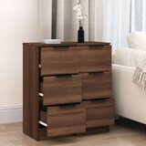  Komoda 2 kosa rjavi hrast 30x30x70 cm konstruiran les, (20654816) | Shoptok.si