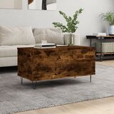 vidaXL Klubska mizica dimljeni hrast 90x44,5x45 cm inženirski les | Shoptok.si